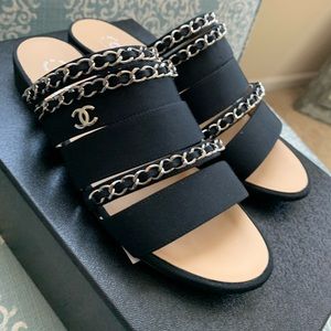 🚫sold🚫Chanel sandals mules leather chain box 36